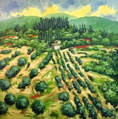 Domenico Monteforte Collina in Toscana olio su tela anno 2018.jpg Il mondo della pittura vista con gli occhi di Domenico Monteforte